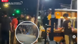 Aksi gerombolan pemuda acak-acak rombong angkingan, aniaya dua tamu, kabur bawa motor dan tas korban di jalan Raya purwodari, Pasuruan, Rabu dinihari. instagram@pasuruankekinian