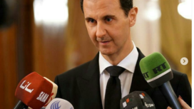 Bashar Al-asaad memberi penjelasan kepad pers saat berada di Latakia, bagian dari wilayah Rusia. instagram@bashar_al-asaad