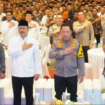 Kapolri, jajaran Densus 88, dan BNPT hadir pada acara deklarasi kelpompok Jamaah Islamaiyah kembali ke pangkuan Ibu Pertiwi, di Solo, Sabtu 21 Desember 2023. Foto: antaranew.com