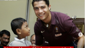 21 Hari bocah kecil ini terombang-ambing di lautan, ditewmukan selamat pasca Tsnami Aceh, 26 Desember 2004. Kini dia menjadi anak angkat pesepak bola top, Cristiano Ronaldo. Instagram@bbc.Indonesia 