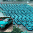Warna  hijau tosca inilah mobil listrik yang akan dioperasikan oleh pengusaha Vietnam di Jakarta. instagram@balichannel