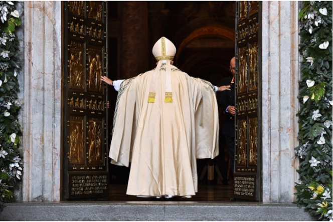 
					Paus Farnsiskus akan pimpin ritual pembukaan pintu suci Basilika Roma, 24 Desember, sebagai pertanda memasuki masa Jubelium 2025. Foto: Katolikana.com