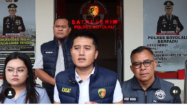 Kasatreskrim Polres Boyolalu Iptu Joko Purwadi memberikan keterangan pers, bahwa telah menangkap delapan tersangka dan menahan hingga 20 hari ke depan, di mapolres Boyolali, jawa Tengah, Kamis 12 Desember 2024. instagram@polresboyolali