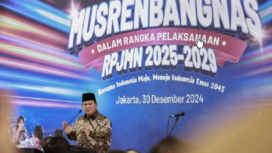 Presiden Prabowo Subianto memberikan pengarahan dalam musyawarah rencana pembangunan nasional di jakarta, Senin 30 Desember 2024. Instagram@
presidenrepublikindonesia and prabowo
and
prabowo