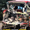 Bus pengangkut rombongan peziarah asal Tangerang mengalami kecelakaan di Tol Cipularang km 80 Babakancikao, Purwakarta, Jawa Barat. Kecelakaan ini menyebabkan 2 orang tewas. Instagram@ctd.insider