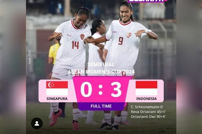 
					Timnas Putri Indonesia Menang 3-0 Lawan Singapura, di Final Bertemu Kamboja