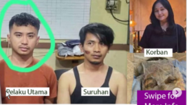 (Kiri) Billy mengupah Satim Rp 7 juta, untuk menyiram air keras kepada Tasya. Terjadi malam jelang Natal 24 Desember 2024. Instagram@majeliskopi08
