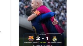 Pertandingan dua raksasa legendaris sepakbola dunai Barcelna lawan Real Madrid di Tokyo, 15 Desember 2024, berakhir    2-1 untuk Barcelona. instagram@433
