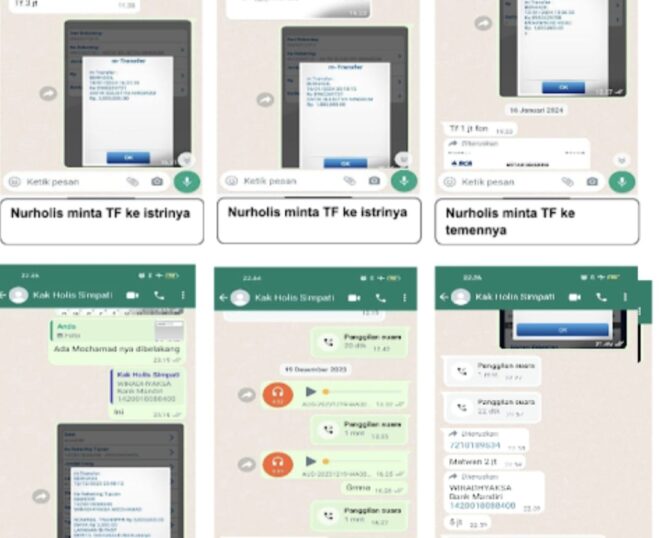 
					Bukti chat dan transfer kasus oknum jaksa Jombang (tangkapan layar/ Istimewa)