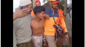 Tim BPBD Jepara dibantu warga akhirnya berhasil menemukan kembali tiga pelajar SMP Demak, yang tersesat di hutan wisata Sumosari Jepara, dalam kondisi linglung, Jumat 13 Desember 2024. instaram@infonewsantara