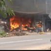 Sebuah ruko dua lantau meledak dan terbakar di dusun Krajan RT.01/RW.01 desa Gedangan, Kecamatan Tegalombo, kabupaten Pacitan, Jawa Timur, pada Minggu siang, 15 Desember 2024. instagram@damkarpacitan