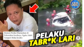 Dalam kondisi mabuk, Setiawan Uki Wisajaya, warga Lebak Arum, Surabaya, mengendari mobil Mrecedes-Benz menabrak beberapa mobil dan motor, di Jalan Kenjeran, Surabaya, Senin 23 Desember 2024. instagram@lagi.viral