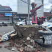 Patung Menakjinggo-Dayun di pertigaan Cluring, Banyuwangi berantakan akibat ditabrak oleh sebuah Avanza yang dikemudian oleh  I Gusti Agung Abdurrahman, 57, warga Silo Jember, meninggal dunia di tempat, Sabtu 29 Desember 2024. Foto: wanipedes.id