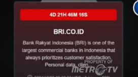 Pernyataan resmi BRI menjamin keamanan keuangan dan data nasabah, menghadapi ancaman ransome hacker Bashe. Tangkap laya video@MetroTV