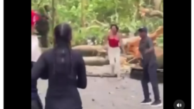 Hujan lebat di lokasi Forest Monkey Ubud Bali, menyebabkan permohoan tumbang mengakibatkan dua orang WNA tewas terimpa pohon roboh, satu lagi luka-luka, 10 Desember 2024. tangkap layar video@ctd.insider