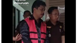 Kejaksaan Negeri Blitar menetapkan direktur PDAM Pasuruan Yoyok Widoyoko sebagai tersangka korupsi pryek pengeboran air di Blita, Rabu 11 Desember 2024. tangkap layar video@seputar_pasuruan