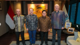 Menteri BUMN Erick Thohir menerima tamu dari inmvestor Bali International Hospital yang berdiri di kawasa KEK Sanur. Instagram@erickthohir