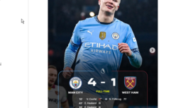Dialah sang goal getter, Erling Haaland yang memborong dua goal dala pertandingan di kandang melawan West Ham, Instagram@433