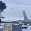 Detik-detik jatuhnya pesawat teracnggih Amerika Serikat F-35 A seharga Rp 1,23 triliun jatuh di bandara Eilson, Alaska, Selasa 28 Januair 2025. Tangkap layar video instagram@balichannel.tech