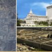Gambar kiri markas yang sedang dibangun China, kanan Pentagon