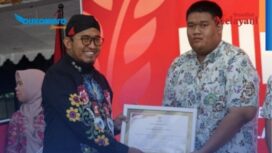Tim Robotik MAN Sumenep mendapatkan apresiasi dari Bupati Dr. H. Achmad Fauzi Wongsojudo, SH, MH, pada Bupati Award 2024, di Pendopo Agung Keraton Sumenep, Senin, 30 Desember 2024. Instagram@kominfosumenep