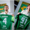 (Kiri) Dime Dimov nomor punggung 4, dan (Kanan) Dejan Tumbas (91), merupakan darah baru bagi Persebaya hasil rekrutmen Liga BRI 2024/2025. Foto: officialpersebaya
