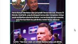 Wawancara stasiun televisi Belanda kepada Ruud Gullit soal Patrick Kluivert menjadi pelatih timnas Indonesia, menggantikan posisi Sin Tae-yong. Instagram@fakta bola