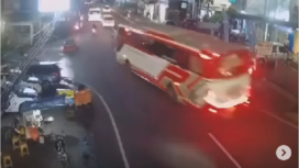 Inilah foto hasil tangkap layar video, saat bus wisata Shakindra Trans. Instagram@crd.insider