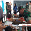Kodim Bangkalan bersama ponpes Al-Anwar melakukan sosialisasi dan uji coba makan gratis bergizin di SDN 1 Patereman, Bangkalan. instagram@wecarebangkalanmadura