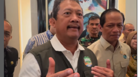 Menteri KKP Sakti Wahyu Trenggono saat memberikan jawaban kepada pers di jakarta, Minggu 19 Januari 2025. Instagram@swtrenggono