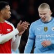 Gabriel ejek Erling Haaland di laga Arsenal vs Manchester City