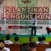 Wakil Bupati Jombang, Salmanudin melantik dan mengukuhkan pengurus Dewan Pimpinan Cabang (DPC) Himpunan Peternak Domba Kambing Indonesia (HPDKI) Kabupaten Jombang di Kandang Mapan, Desa Bangsri, Kecamatan Plandaan, Sabtu  pagi, 22 Februari 2025. Foto: jombangkab.go.id