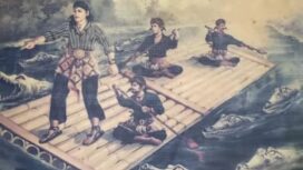 Jaka Tingkir saat menyeberangi Bengawan Solo (Sumber Image: Embara Lensa)