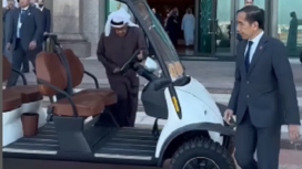 Pertmuan dua sahabat, Presiden UEA Syeik Muhmmad bin Zayed mengundang Presiden RIO ke 7, Joko Widodo dalam sebuah private meeting, bersama 26 tokoh dunia. Tangkap layar video Instagram@jokowi