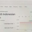 Tangkap layar kurs rupiah yang ngaco