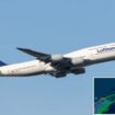 Pesawat Lufthansa yang putar balik/Ist