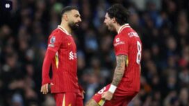 Szoboszlai membantu gol pembuka Salah sebelum peran dibalik untuk gol kedua (Getty)