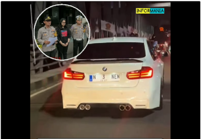 
					Petugas lalu lintas Polresta malang melakukan tilang kepada pengemudi BMW yang menggunakan plat palsu N 3 NEN. Instagram@infomania