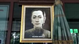 Lukisan Nyi Ageng Serang di Joglo Makam Nyi Ageng Serang Padukuhan Beku, Banjarharjo, Kalibawang, Kulon Progo, Yogyakarta. (Foto: Koko Triarko)