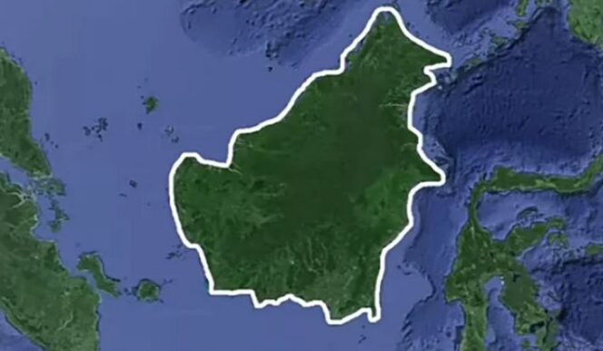 
					Pulau Kalimantan relatif tidak bergerak