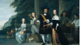 Lukisan keluarga Pieter Cnoll (sekitar 1625 - 1672) dan istrinya yang keturunan Eurasia, Cornelia van Nieuwenrode, and anak mereka Catharina dan Hester. Budak lelaki di latar belakang adalah Untung Surapati.