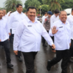 Pasangan Warsubi-Salman, mengikuti gladi bersih di silang Monas, Jakarta, jelang pelantikan sebagai Bupati dan Wakil Bupati Jombang definitif periode 2025-2030 yang dilaksanakan di Istana Negara. jombangkab.go.id