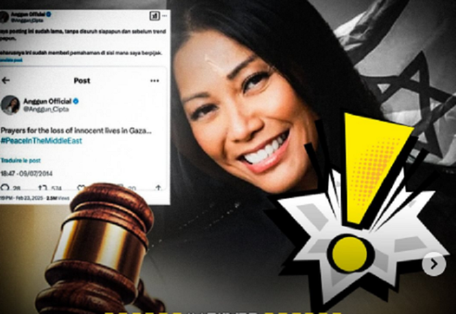 
					Begini pembelaan Anggun Cipta sasmi atas tuduhan bahwa dirinya pendukung Zionis. Instagram@ctd.insider