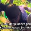 Seorang tokoh spiritual tampak terjauh melawan jin penunggu hutan desa Tebul, kecamatan Pegantenan, kabupaten, Pamekasan, Madura, 17 Februari 2025. Tangkap layar video Instagram@wecarebangkalanmadura