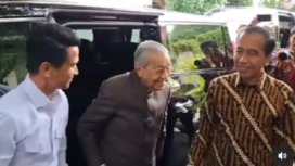 Mantan Perdana Mentri  Malaysia, Datuk Mahathir Mohammad bertamu di rumah kediaman mantan Preside RI, Joko Widodo, Rabu 26 Februari 2025. Instagram@jayalah.negriku