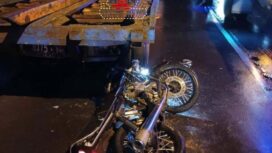 Kondisi motor setelah kecelakaan ringsek