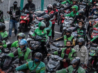 Ojol pejuang rupiah akan bereaksi melakukan mogok 27 Februari 2025. Instagram@suarasurabayamedia