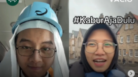 Kemenlu perlu mengumumkan agar WNI mewaspdai adanya #KaburAjaDulu, ajakan ke luar negeri, harus melalui prosedur yang legal. Instagram@vicio.id
