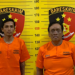 Dua preman Deep dan Monyong sudah mengenakan pakaian oranye di Polresk Tangerang Selatan, Sabtu siang 15 Februari 2024. Mereka berdua mengancam guru dan siswa TK Little Bee House sedang berlatih drumband. Instagram@humasrestangksel