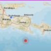 Posisi pusat gempa yang terjadi di pantai Panati Selatan, Samudra Indonesia, sekitar 117 dari Jembaran, terjadi gempa berkekuatan 4.5 magnetuda, terjadi pukul 14.30 WIB, Sabtu 29 Maret 2025. Foto:bwi.info